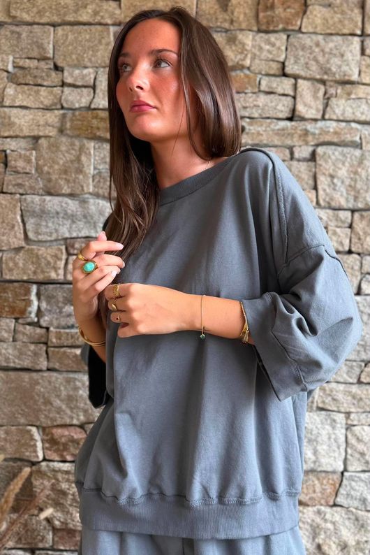 Lagen Relaxed Sweatshirt Storm